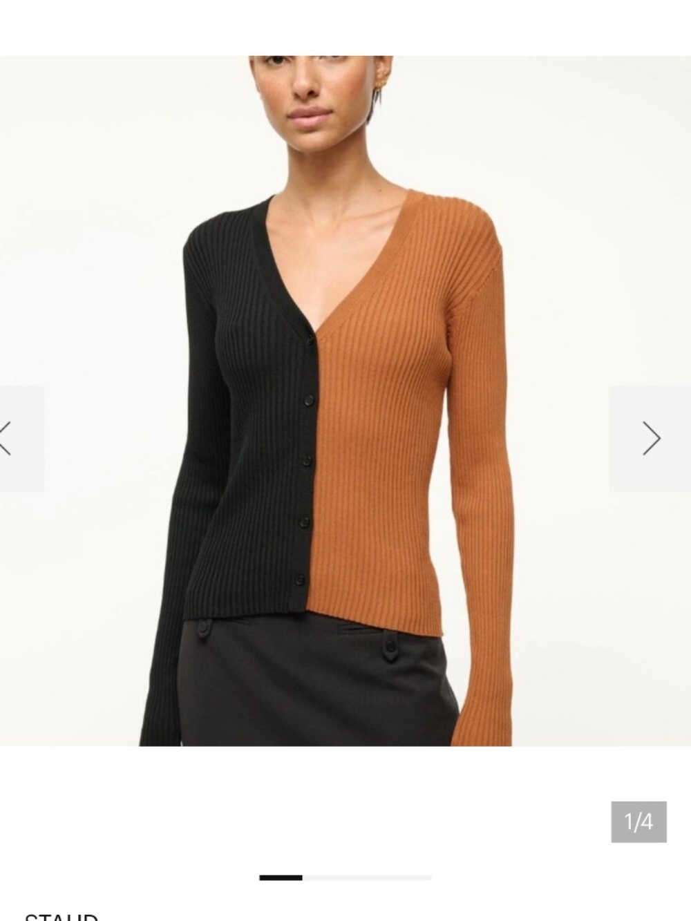 STAUD Cargo Sweater Tan-Black